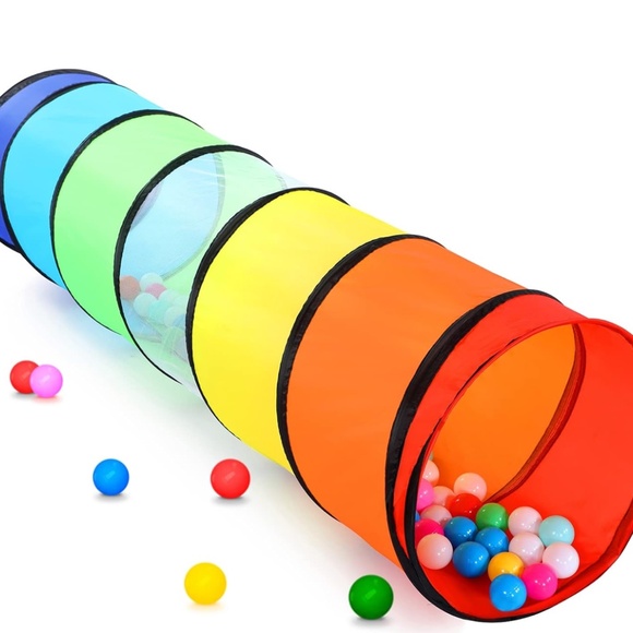 Kids Play Tunnel Tent for Toddlers, Colorful Pop Up Crawl Tunnel Toy for Baby or - Picture 1 of 8